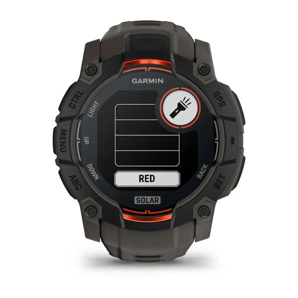 Garmin Instinct 3 (50mm) Solar Smartwatch - Black/Charcoal