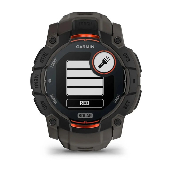 Garmin Instinct 3 (50mm) Solar Smartwatch - Black/Charcoal