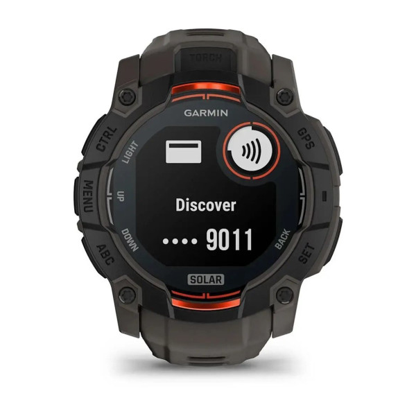 Garmin Instinct 3 (50mm) Solar Smartwatch - Black/Charcoal