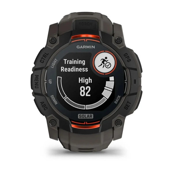 Garmin Instinct 3 (50mm) Solar Smartwatch - Black/Charcoal