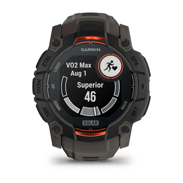 Garmin Instinct 3 (50mm) Solar Smartwatch - Black/Charcoal