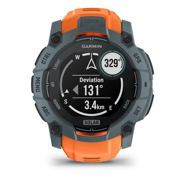 Garmin Instinct 3 (50mm) Solar Smartwatch, Twilight/Sunny