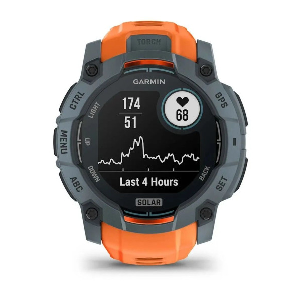 Garmin Instinct 3 (50mm) Solar Smartwatch, Twilight/Sunny