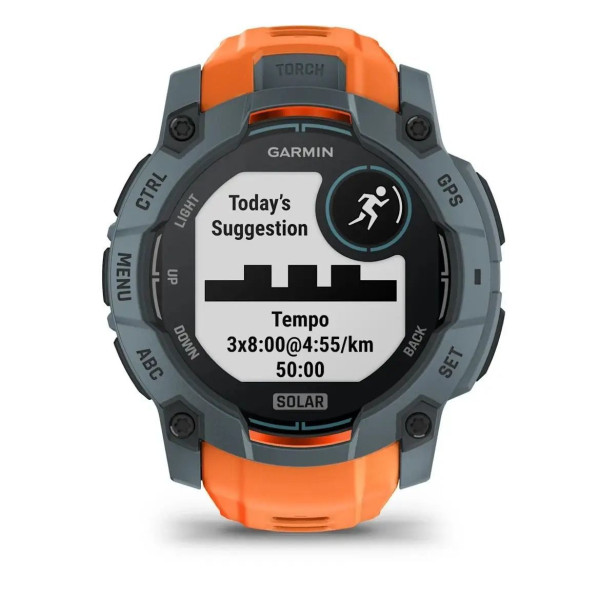 Garmin Instinct 3 (50mm) Solar Smartwatch, Twilight/Sunny
