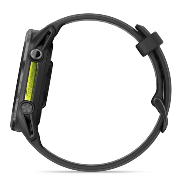 Смарт-годинник Garmin Forerunner 970 з вуглецево-сірим титановим безелем DLC, чорним корпусом та чорним ремінцем