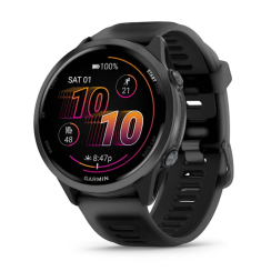 Смарт-годинник Garmin Forerunner 570 (47 мм), алюмінієвий безель сланцево-сірого кольору з чорним ремінцем