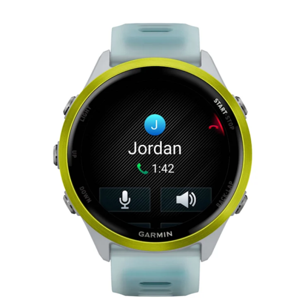 Garmin Forerunner 570 Smartwatch (47mm), Vivid Yellow Aluminum Bezel with White and Teal Strap