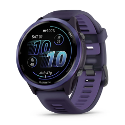 Смарт-годинник Garmin Forerunner 570 (47 мм), алюмінієвий безель індиго з ремінцем кольору пурпуровий королівський/індиго