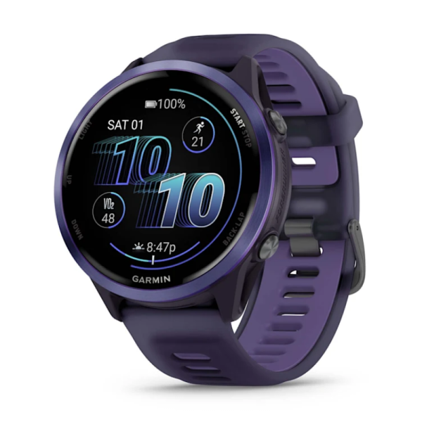 Garmin Forerunner 570 Smartwatch (47mm) Indigo Aluminum Bezel with Royal Purple/Indigo Band