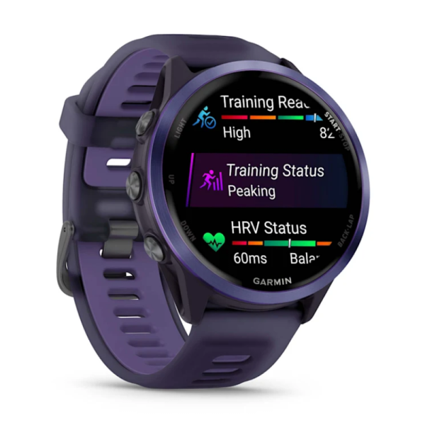 Garmin Forerunner 570 Smartwatch (47mm) Indigo Aluminum Bezel with Royal Purple/Indigo Band