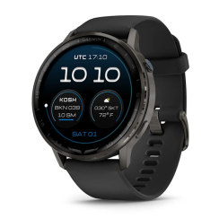 Смарт-годинник Garmin D2 Air X15 сланцевий з чорним силіконовим ремінцем