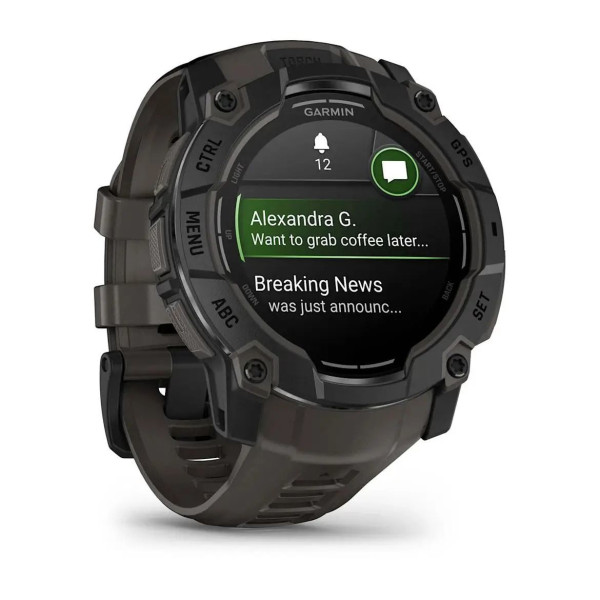 Смарт-годинник Garmin Instinct 3 (50 мм) AMOLED чорний/вугільний
