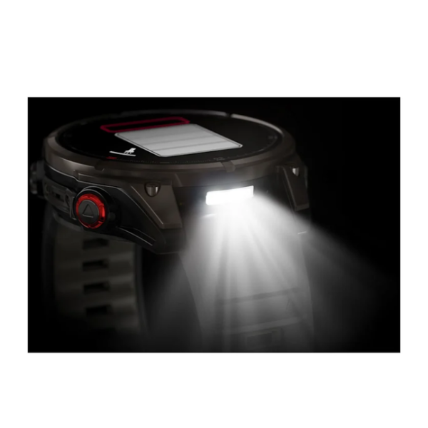 Смарт-годинник Garmin Fenix ​​8 Pro (47 mm) AMOLED Sapphire, титан Carbon Gray DLC із силіконовим чорно-сірим ремінцем