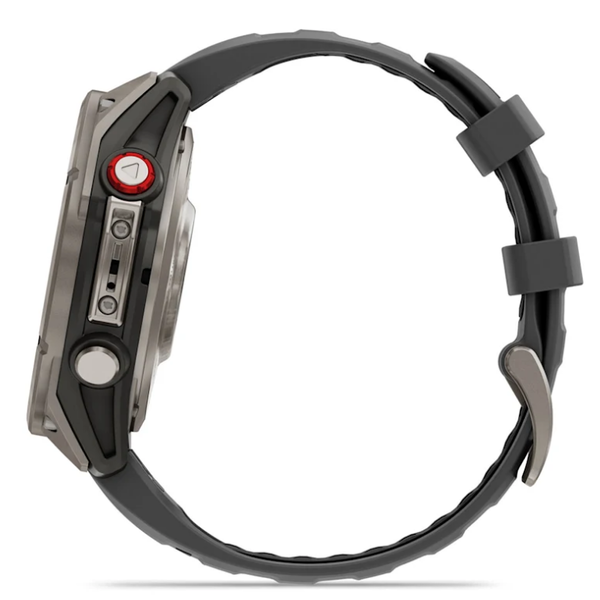 Garmin Fenix ​​8 Pro (47mm) AMOLED Sapphire Titanium Smartwatch with Graphite Black Silicone Strap