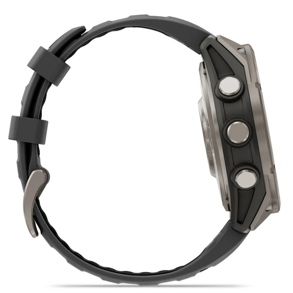Garmin Fenix ​​8 Pro (47mm) AMOLED Sapphire Titanium Smartwatch with Graphite Black Silicone Strap