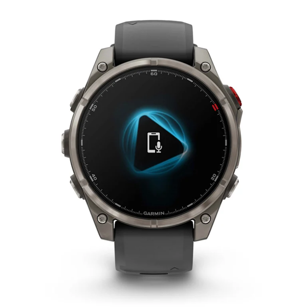 Garmin Fenix ​​8 Pro (47mm) AMOLED Sapphire Titanium Smartwatch with Graphite Black Silicone Strap