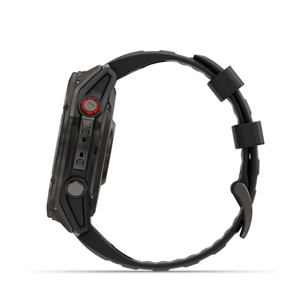 Смарт-часы Garmin Fenix ​​8 Pro (51 mm) AMOLED Sapphire, титан Carbon Gray DLC с силиконовым черно-серым ремешком