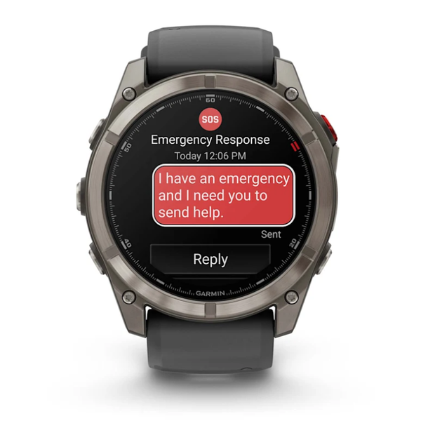Garmin Fenix ​​8 Pro (51mm) AMOLED Sapphire Titanium Smartwatch with Graphite Black Silicone Strap