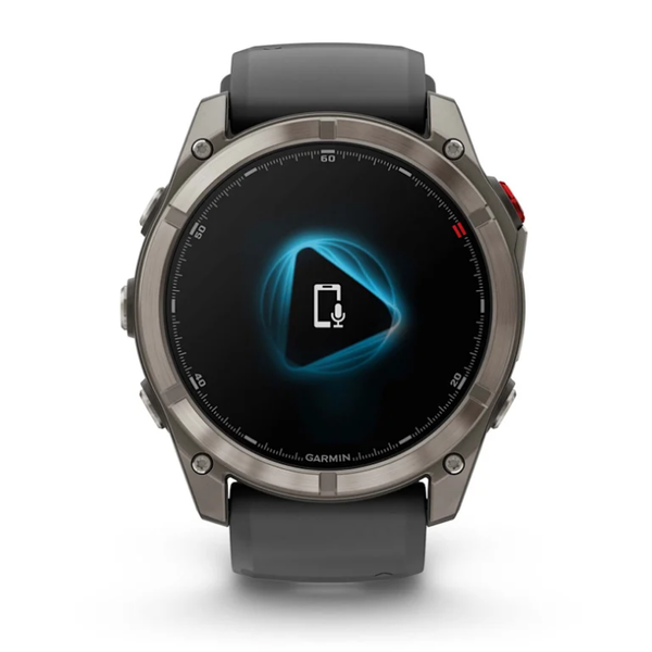 Garmin Fenix ​​8 Pro (51mm) AMOLED Sapphire Titanium Smartwatch with Graphite Black Silicone Strap