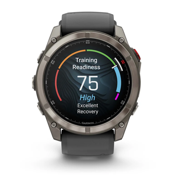 Garmin Fenix ​​8 Pro (51mm) AMOLED Sapphire Titanium Smartwatch with Graphite Black Silicone Strap