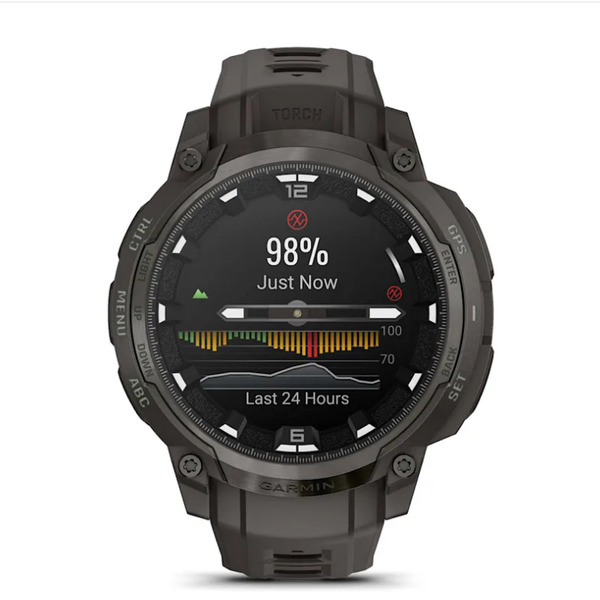 Смарт-годинник Garmin Instinct Crossover AMOLED кольору деревного вугілля