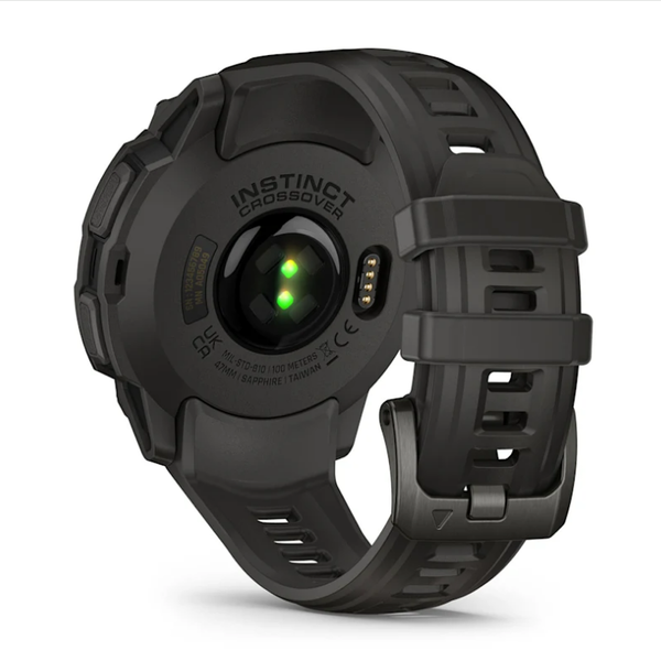 Смарт-годинник Garmin Instinct Crossover AMOLED кольору деревного вугілля