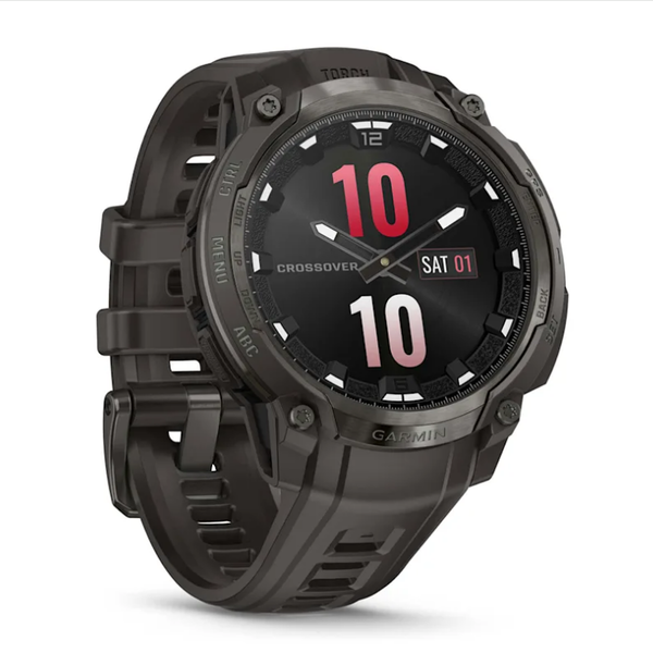 Смарт-годинник Garmin Instinct Crossover AMOLED кольору деревного вугілля