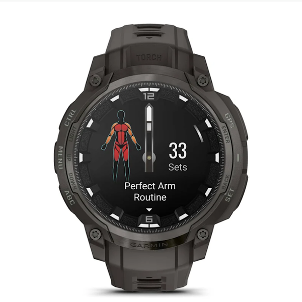Смарт-годинник Garmin Instinct Crossover AMOLED кольору деревного вугілля