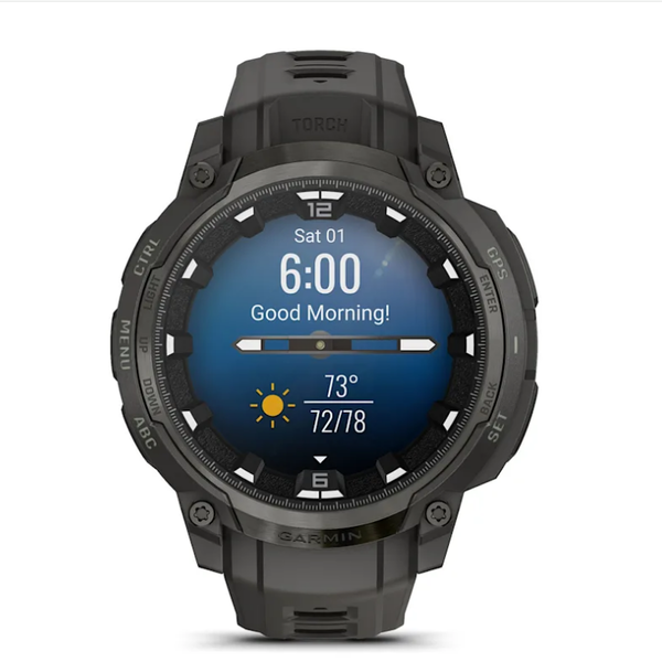 Смарт-годинник Garmin Instinct Crossover AMOLED кольору деревного вугілля