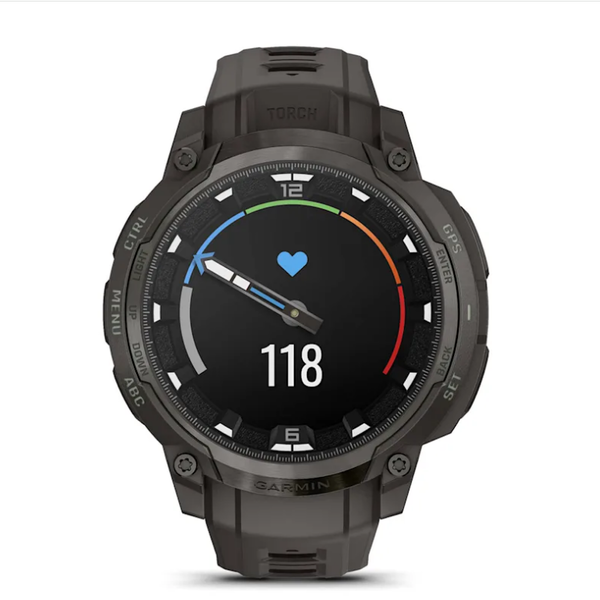 Смарт-годинник Garmin Instinct Crossover AMOLED кольору деревного вугілля