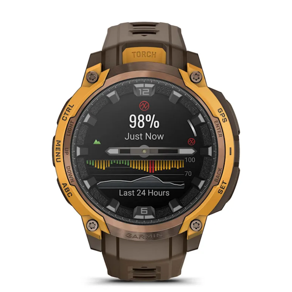 Смарт-годинник Garmin Instinct Crossover AMOLED кольору бронза/сонячний промінь