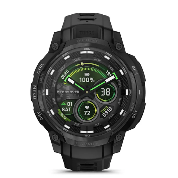 Смарт-годинник Garmin Instinct Crossover AMOLED – Tactical Edition чорний