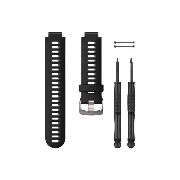 Ремінець Garmin для годинника Forerunner 735XT/230/235/630 чорний/сірий, 22 мм