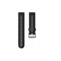 Ремінець Garmin для годинника Forerunner 935/945 (22 мм) силіконовий чорний із сріблястою застібкою