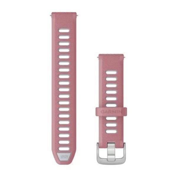 Garmin 18mm Forerunner 255S/265S Watch Band Pink/White with Silver Buckle