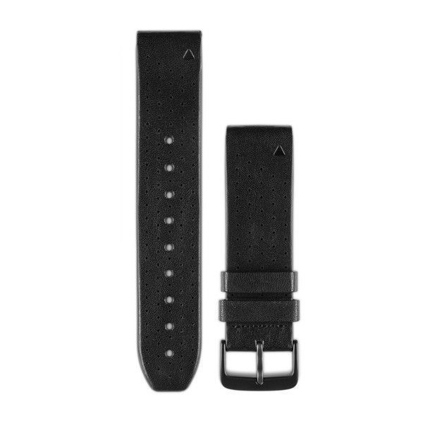 Garmin QuickFit 22 Leather Strap for Approach S60, Fenix ​​5/5 Plus, Instinct, MARQ, Forerunner 935, and More, Black