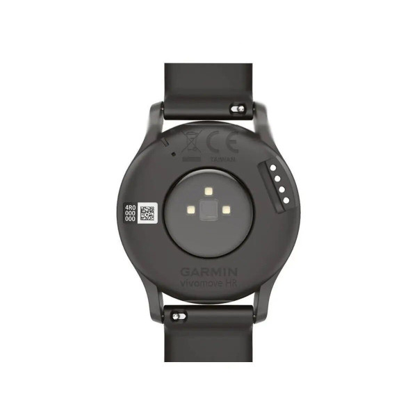 Ремінець Garmin для годинника Forerunner 245/645/Vivoactive/Vivomove (20 мм) силіконовий чорний із застібкою з нержавіючої сталі