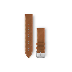 Garmin Venu Sq/Forerunner 245/645/Vivoactive 3/Vivomove 20mm Strap, Light Brown Italian Leather