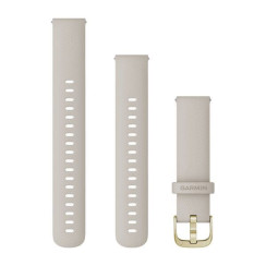 Garmin 18mm Venu, Vívoactive, Forerunner watch strap in sand with light gold hardware