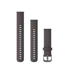 Garmin 18mm Watch Band for Venu, Vívoactive, Forerunner, Graphite Black with Slate Hardware