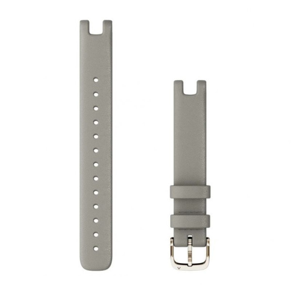Ремешок Garmin Lily из серой кожи (Braloba), с застежкой кремово-золотого цвета, 14 мм