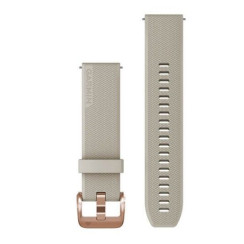 Ремінець Garmin 20 мм для годинника Forerunner, Venu та інших світло-бежевий із застібкою рожеве золото.