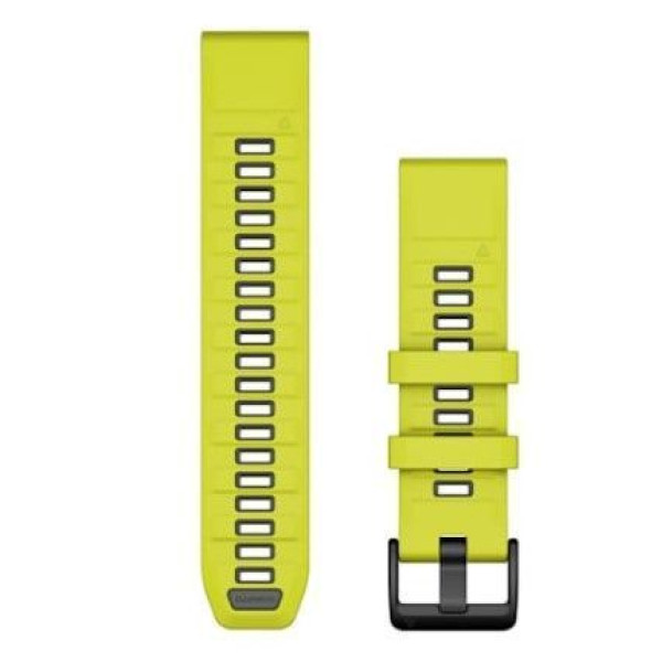 Ремінець Garmin QuickFit 22, Amp Yellow/Graphite силіконовий для смарт-годин Fenix ​​8, Instinct, Forerunner 965, Quatix 75