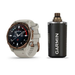 Смарт-годинник Garmin Descent Mk3i - 43 мм, бронзовий титан PVD, силіконовий ремінець французького сірого кольору + трансівер Descent T2