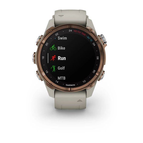 Смарт-годинник Garmin Descent Mk3i - 43 мм, бронзовий титан PVD, силіконовий ремінець французького сірого кольору + трансівер Descent T2