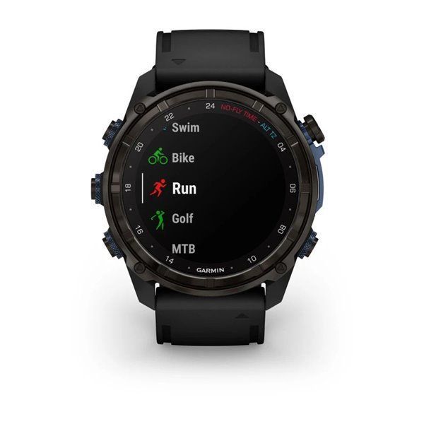 Garmin Descent Mk3i Smartwatch - 51mm Carbon Gray DLC Titanium with Black Silicone Strap + Descent T2 Transceiver