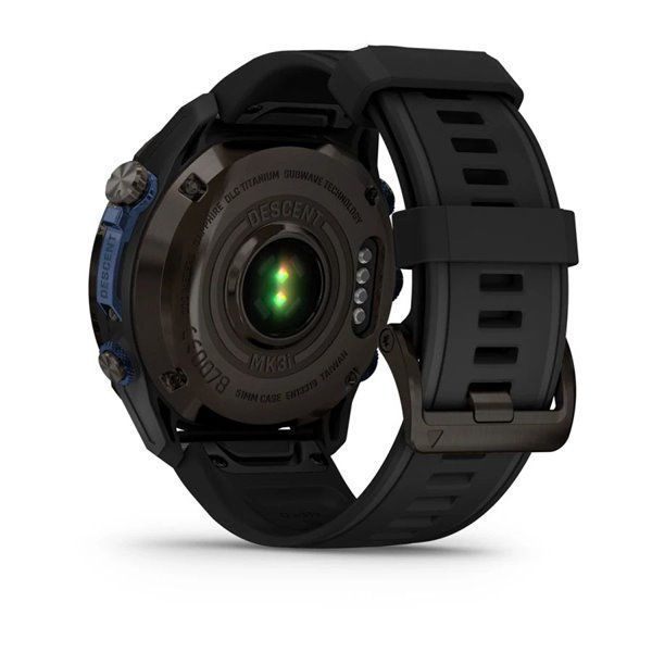 Garmin Descent Mk3i Smartwatch - 51mm Carbon Gray DLC Titanium with Black Silicone Strap + Descent T2 Transceiver