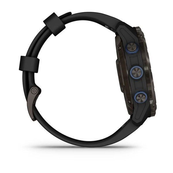 Garmin Descent Mk3i Smartwatch - 51mm Carbon Gray DLC Titanium with Black Silicone Strap + Descent T2 Transceiver