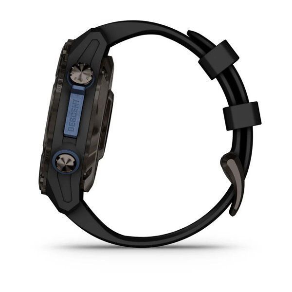 Garmin Descent Mk3i Smartwatch - 43mm Carbon Gray DLC Titanium with Black Silicone Strap + Descent T2 Transceiver