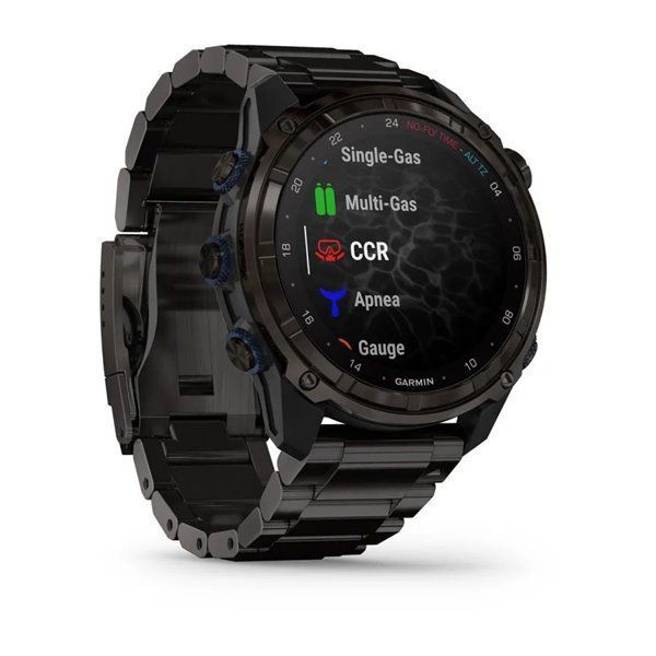 Garmin Descent Mk3i Smartwatch - 51mm Carbon Gray DLC Titanium with Titanium Bracelet + Descent T2 Transceiver
